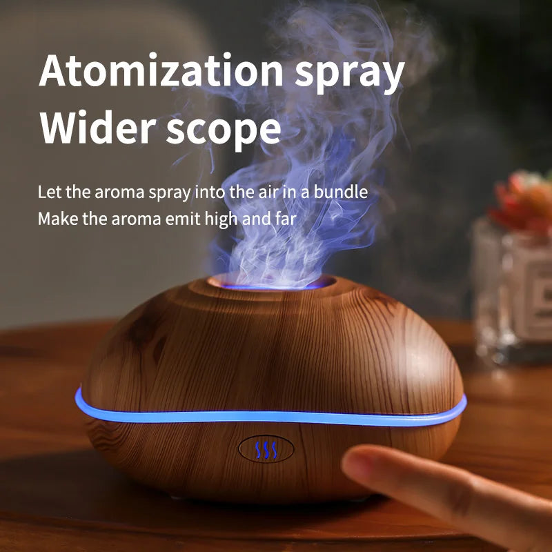 Flame Aroma Diffuser 200ml Volcano Crack | Essential Oil Humidifier with Remote & 7-Color LED Light CRACK