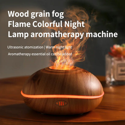 Flame Aroma Diffuser 200ml Volcano Crack | Essential Oil Humidifier with Remote & 7-Color LED Light CRACK