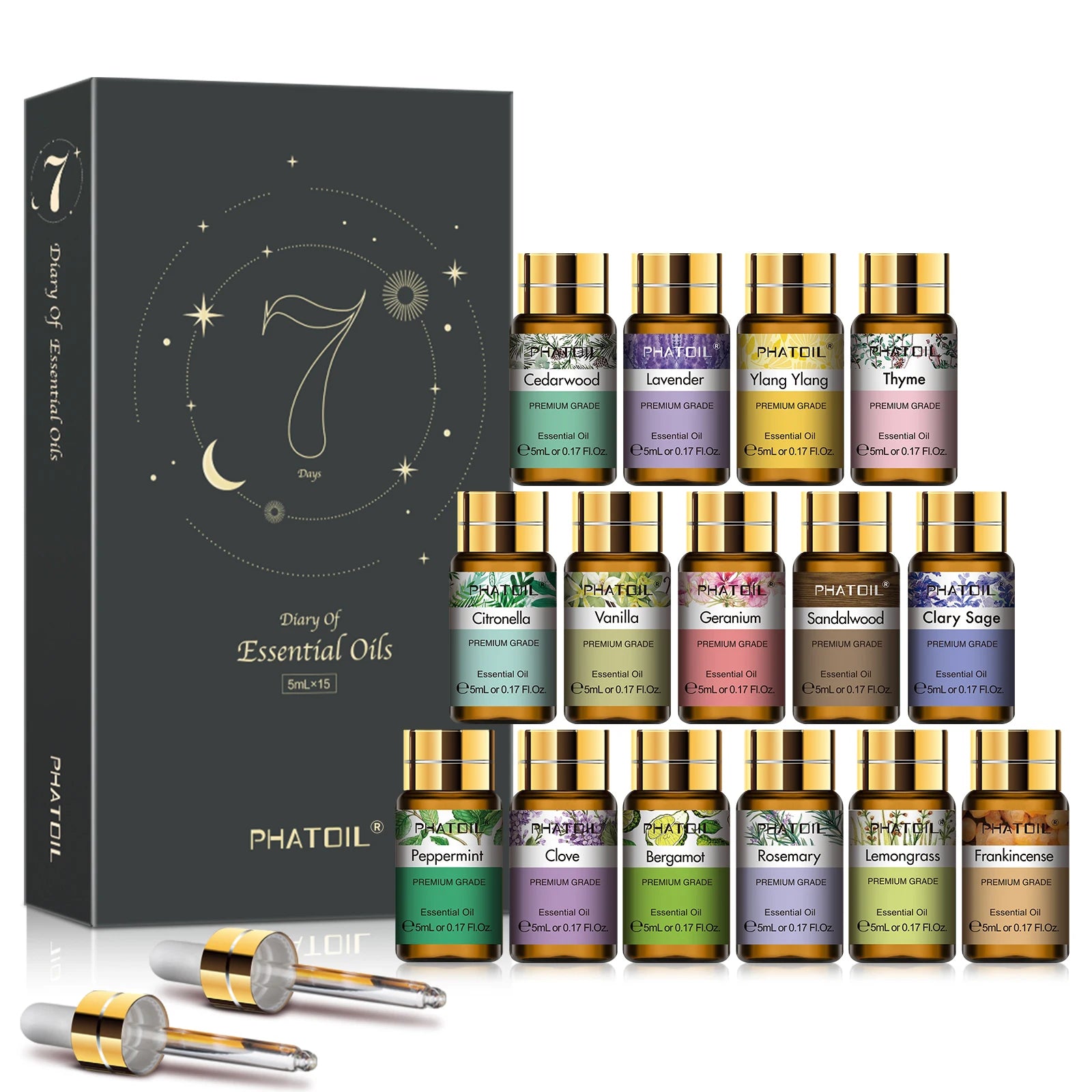 Aromatherapy Essential Oil Gift Box 12 Bottles | Phatoil