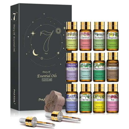 Aromatherapy Essential Oil Gift Box 12 Bottles | Phatoil