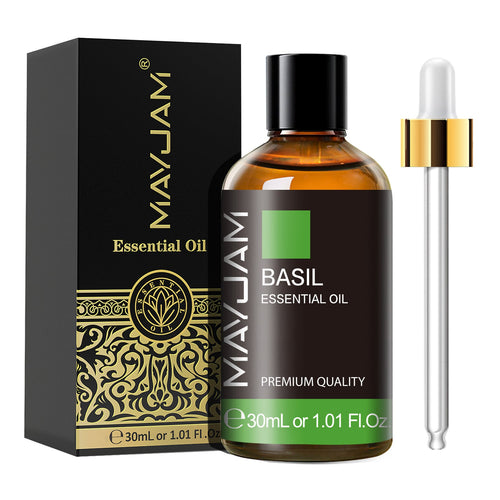 Basil Essential Oil 30ml | Natural Aromatherapy Scent | Mayjam Basil - 30ml