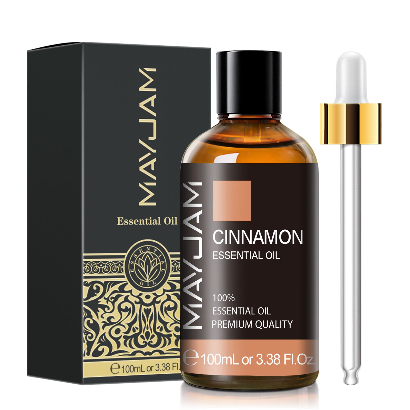 Cinnamon Essential Oil 100ml | Natural Aromatherapy | Mayjam Basil - 100ml