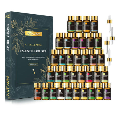 Natural & Aroma Essential Oil Gift Box 35 Bottles | Discovery Collection | Mayjam